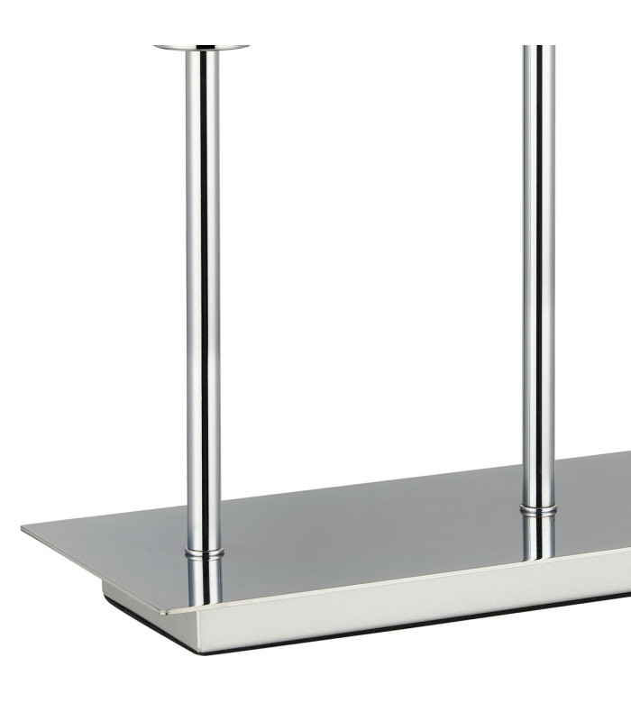 Baldwin Rectangular Table Lamp Touch Switch Curved Cone Glass (U) 3 Light G9 Polished Chrome/Iridescent/Opal-8