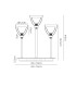 Baldwin Rectangular Table Lamp Touch Switch Curved Cone Glass (U) 3 Light G9 Satin Black/Iridescent/Opal-2