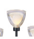 Baldwin Rectangular Table Lamp Touch Switch Curved Cone Glass (U) 3 Light G9 Satin Black/Iridescent/Opal-5