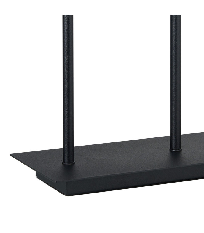 Baldwin Rectangular Table Lamp Touch Switch Curved Cone Glass (U) 3 Light G9 Satin Black/Iridescent/Opal-8