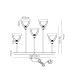 Baldwin Rectangular Table Lamp Touch Switch Curved Cone Glass (U) 5 Light G9 French Gold/Iridescent/Opal-2