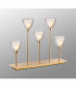 Baldwin Rectangular Table Lamp Touch Switch Curved Cone Glass (U) 5 Light G9 French Gold/Iridescent/Opal-3
