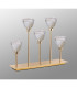 Baldwin Rectangular Table Lamp Touch Switch Curved Cone Glass (U) 5 Light G9 French Gold/Iridescent/Opal-13