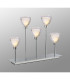 Baldwin Rectangular Table Lamp Touch Switch Curved Cone Glass (U) 5 Light G9 Polished Chrome/Iridescent/Opal-3