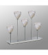 Baldwin Rectangular Table Lamp Touch Switch Curved Cone Glass (U) 5 Light G9 Polished Chrome/Iridescent/Opal-13