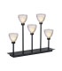Baldwin Rectangular Table Lamp Touch Switch Curved Cone Glass (U) 5 Light G9 Satin Black/Iridescent/Opal-1