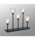 Baldwin Rectangular Table Lamp Touch Switch Curved Cone Glass (U) 5 Light G9 Satin Black/Iridescent/Opal-3