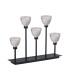 Baldwin Rectangular Table Lamp Touch Switch Curved Cone Glass (U) 5 Light G9 Satin Black/Iridescent/Opal-4