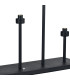 Baldwin Rectangular Table Lamp Touch Switch Curved Cone Glass (U) 5 Light G9 Satin Black/Iridescent/Opal-9