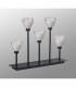 Baldwin Rectangular Table Lamp Touch Switch Curved Cone Glass (U) 5 Light G9 Satin Black/Iridescent/Opal-13