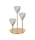 Baldwin Round Table Lamp Touch Switch Curved Cone Glass (U) 3 Light G9 French Gold/Iridescent/Opal-4
