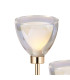 Baldwin Round Table Lamp Touch Switch Curved Cone Glass (U) 3 Light G9 French Gold/Iridescent/Opal-5