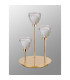 Baldwin Round Table Lamp Touch Switch Curved Cone Glass (U) 3 Light G9 French Gold/Iridescent/Opal-13