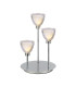 Baldwin Round Table Lamp Touch Switch Curved Cone Glass (U) 3 Light G9 Polished Chrome/Iridescent/Opal-1