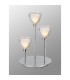 Baldwin Round Table Lamp Touch Switch Curved Cone Glass (U) 3 Light G9 Polished Chrome/Iridescent/Opal-3