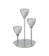 Baldwin Round Table Lamp Touch Switch Curved Cone Glass (U) 3 Light G9 Polished Chrome/Iridescent/Opal-4