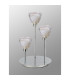 Baldwin Round Table Lamp Touch Switch Curved Cone Glass (U) 3 Light G9 Polished Chrome/Iridescent/Opal-13