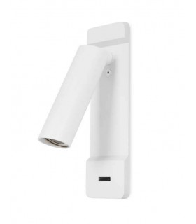 LED Wall Reading Light Matt White 179lm 2700K - 1