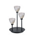 Baldwin Round Table Lamp Touch Switch Curved Cone Glass (U) 3 Light G9 Satin Black/Iridescent/Opal-4