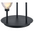 Baldwin Round Table Lamp Touch Switch Curved Cone Glass (U) 3 Light G9 Satin Black/Iridescent/Opal-6