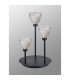 Baldwin Round Table Lamp Touch Switch Curved Cone Glass (U) 3 Light G9 Satin Black/Iridescent/Opal-13