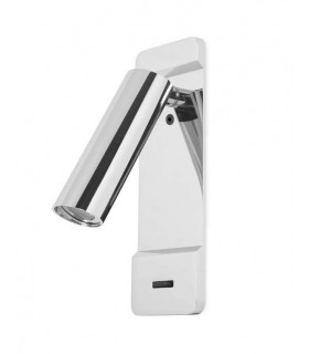 LED Wall Reading Light Chrome 179lm 2700K - 1
