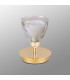 Baldwin Small Table Lamp Touch Switch Curved Cone Glass (U) 1 Light G9 French Gold/Iridescent/Opal-13