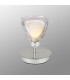 Baldwin Small Table Lamp Touch Switch Curved Cone Glass (U) 1 Light G9 Polished Chrome/Iridescent/Opal-3