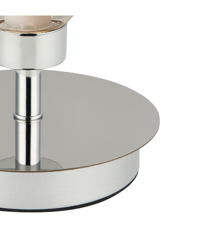 Baldwin Small Table Lamp Touch Switch Curved Cone Glass (U) 1 Light G9 Polished Chrome/Iridescent/Opal-7