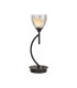 Baldwin Vertical Table Lamp Curved Cone Glass (U) 1 Light G9 Satin Black/Iridescent/Opal-1