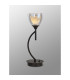 Baldwin Vertical Table Lamp Curved Cone Glass (U) 1 Light G9 Satin Black/Iridescent/Opal-3