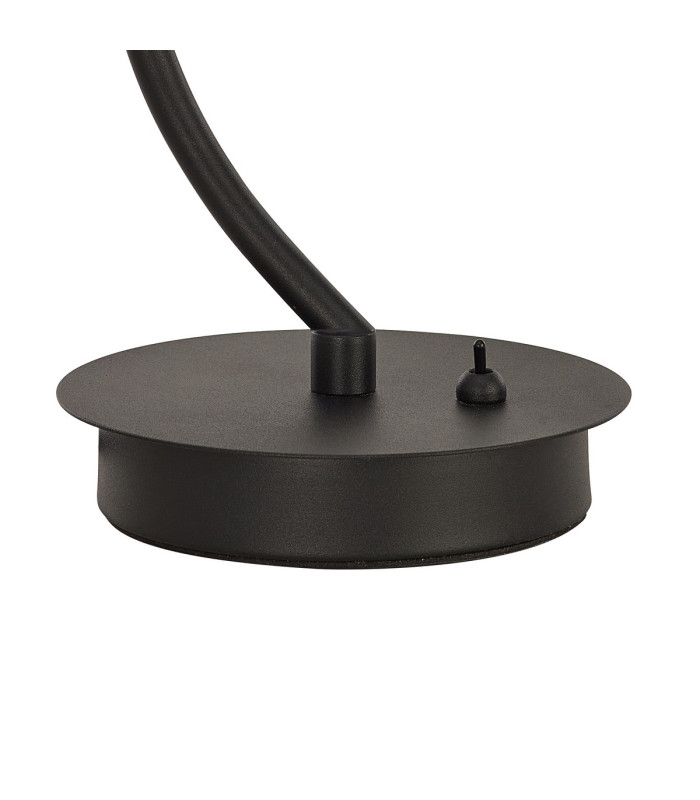 Baldwin Vertical Table Lamp Curved Cone Glass (U) 1 Light G9 Satin Black/Iridescent/Opal-7