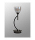 Baldwin Vertical Table Lamp Curved Cone Glass (U) 1 Light G9 Satin Black/Iridescent/Opal-13