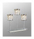 Baldwin 3 Light Rectangular Table Lamp Touch Switch Crystal Shade Polished Chrome/Clear-3
