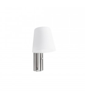 LED Wall Light Satin Nickel with Shade 615lm 3000K - 1