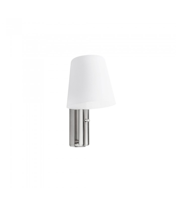 LED Wall Light Satin Nickel with Shade 615lm 3000K - 1