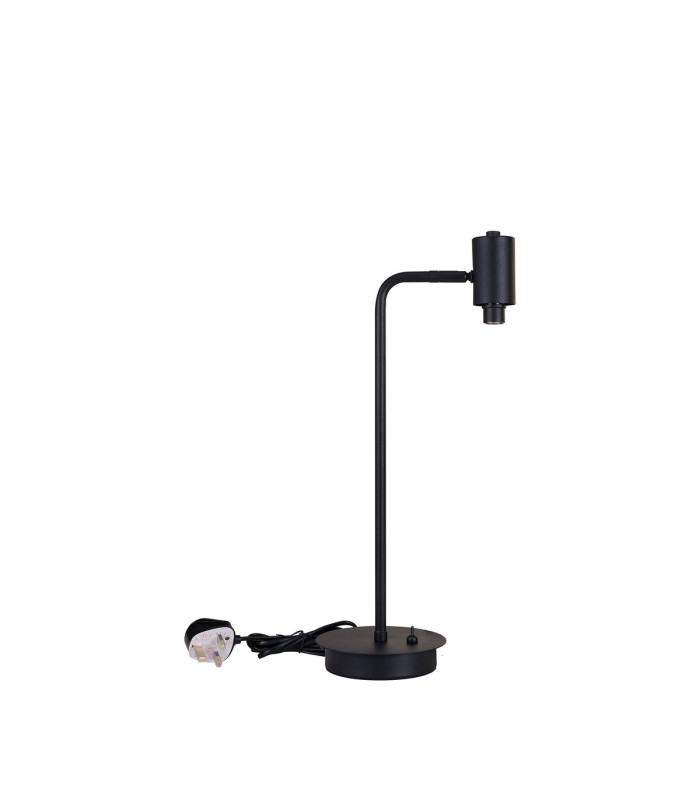 Baldwin Reader Table Lamp Curved Cone Glass (U) 1 Light G9 Satin Black/Iridescent/Opal-8