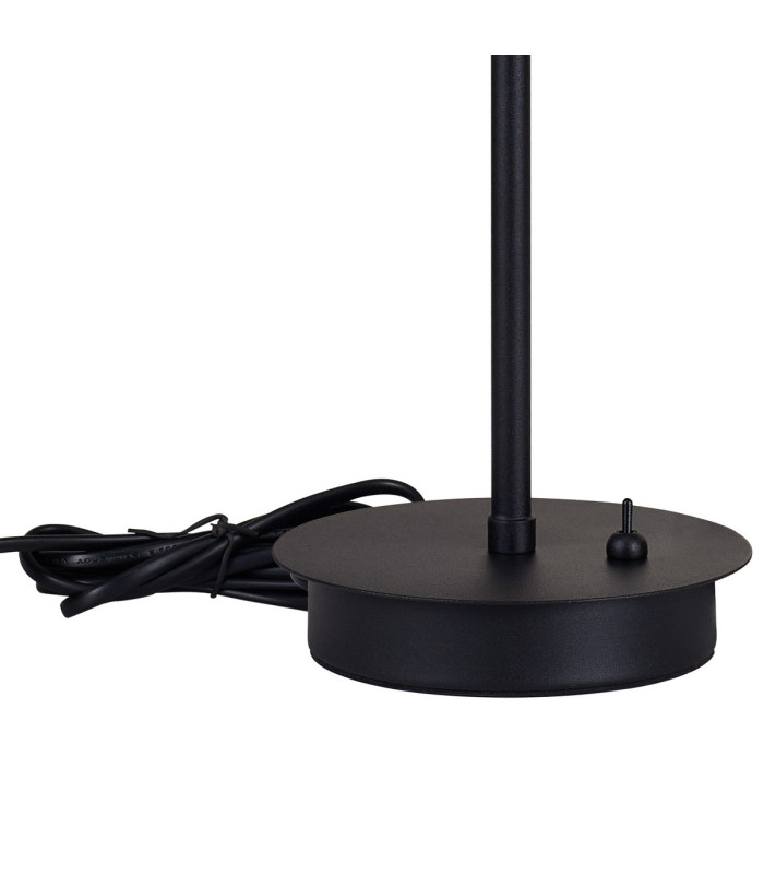 Baldwin Reader Table Lamp Curved Cone Glass (U) 1 Light G9 Satin Black/Iridescent/Opal-9