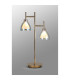 Baldwin Reader Table Lamp Curved Cone Glass (U) 2 Light G9 French Gold/Iridescent/Opal-3