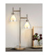 Baldwin Reader Table Lamp Curved Cone Glass (U) 2 Light G9 French Gold/Iridescent/Opal-4