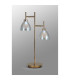 Baldwin Reader Table Lamp Curved Cone Glass (U) 2 Light G9 French Gold/Iridescent/Opal-11