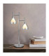 Baldwin Reader Table Lamp Curved Cone Glass (U) 2 Light G9 Polished Chrome/Iridescent/Opal-4