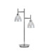 Baldwin Reader Table Lamp Curved Cone Glass (U) 2 Light G9 Polished Chrome/Iridescent/Opal-5