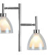 Baldwin Reader Table Lamp Curved Cone Glass (U) 2 Light G9 Polished Chrome/Iridescent/Opal-6