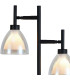 Baldwin Reader Table Lamp Curved Cone Glass (U) 2 Light G9 Satin Black/Iridescent/Opal-6