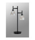 Baldwin Reader Table Lamp Curved Cone Glass (U) 2 Light G9 Satin Black/Iridescent/Opal-11