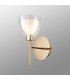 Baldwin Switched Wall Lamp Curved Cone Glass (U) 1 Light G9 French Gold/Iridescent/Opal-3