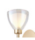 Baldwin Switched Wall Lamp Curved Cone Glass (U) 1 Light G9 French Gold/Iridescent/Opal-5