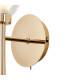 Baldwin Switched Wall Lamp Curved Cone Glass (U) 1 Light G9 French Gold/Iridescent/Opal-7