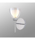 Baldwin Switched Wall Lamp Curved Cone Glass (U) 1 Light G9 Polished Chrome/Iridescent/Opal-3